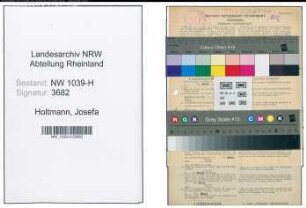 Entnazifizierung Josefa Holtmann , geb. 17.07.1892 (Lehrerin)