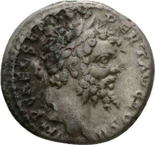 Denar des Septimius Severus mit Darstellung des Kaisers zu Pferd