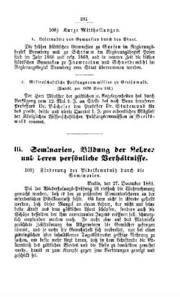 Kurze Mittheilungen : [II. Gymnasien und Realschulen]
