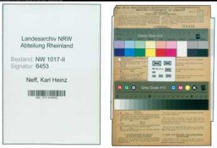 Entnazifizierung Karl Heinz Neff , geb. 11.06.1920 (Kaufmaennischer Angestellter)