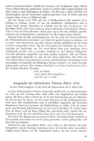 Ansprache des Abiturienten Thomas Bütow (13a)