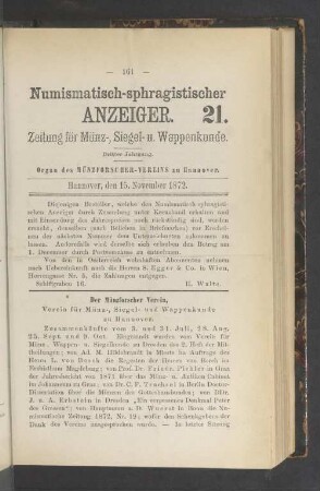 21. 15. November 1872