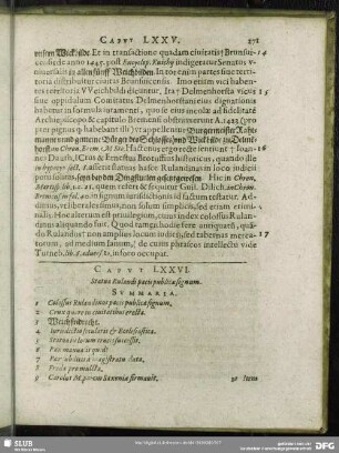 Caput LXXVI. Statua Rulandi pacis publicae signum