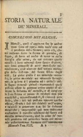 Storia Naturale De' Minerali, 8