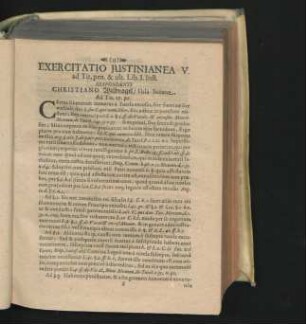 Exercitatio Iustinianea V. Respondente Christiano Wildvogel ...