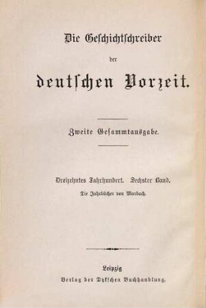 Die Jahrbücher von Marbach