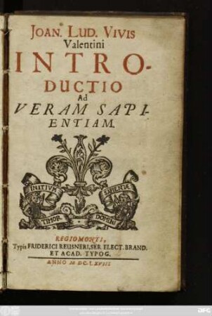 Joan. Lud. Vivis Valentini Introductio Ad Veram Sapientiam