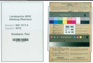 Entnazifizierung Paul Nussbaum , geb. 27.02.1902 ()