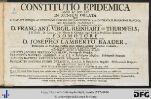 Constitutio Epidemica Anni M.DCC.LVI.