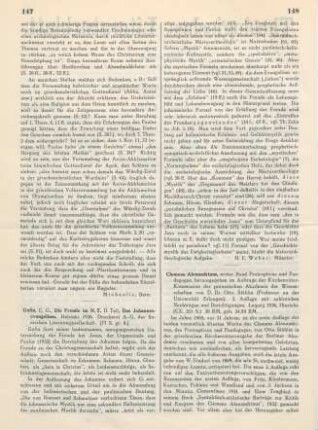148-149 [Rezension] Koetschau, Paul, Clemens Alexandrius. IV. Band: Register