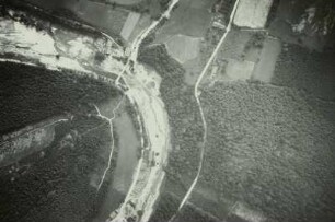Gottleubatal oberhalb Gottleuba: beim Hammergut Haselberg mit Gottleubabrücke an der Straße nach Hartmannsbach nach der Unwetterkatastrophe Juli 1927.