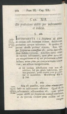 Cap. XII. De probatione delicti per instrumenta et indicia