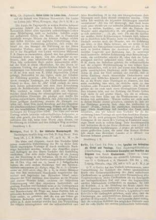 439-440 [Rezension] Ménégoz, Eugène, Der biblische Wunderbegriff