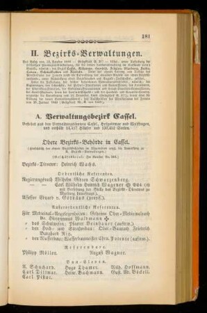 II. Bezirks=Verwaltungen.