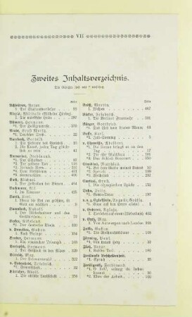 Zweites Inhaltsverzeichnis