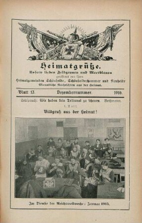 13.1916: Heimatgrüße