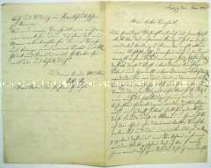 Brief an Bernhard Rostosky von seiner Mutter