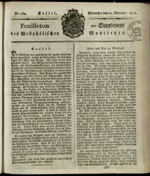 No. 162, Mitwochen den 21. November 1810