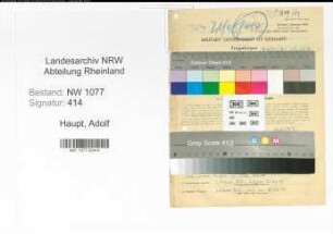 Entnazifizierung Adolf Haupt , geb. 23.09.1921 (Polizist)