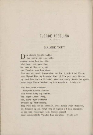 Fjerde Afdeling (1871-1872)