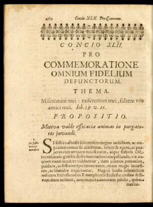 Concio XLII. Pro Commemoratione Omnium Fidelium Defunctorum.
