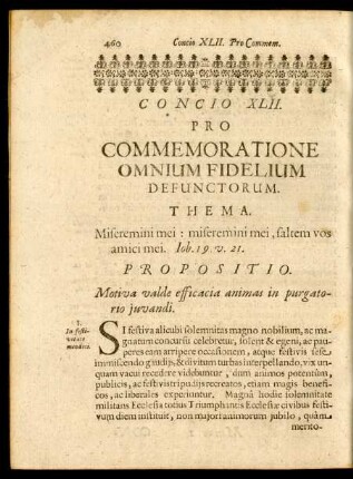 Concio XLII. Pro Commemoratione Omnium Fidelium Defunctorum.