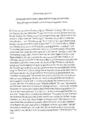 Sprechhandlungen der Nicht-Verständigung : Bemerkungen zu Gestalt und Leistung dialogischer Texte