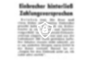 Einbrecher hinterließ Zahlungsversprechen
