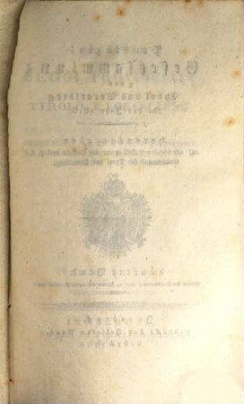 Raccolta delle leggi provinciali del Tirolo e Vorarlberg : per l'anno .., 5. 1818 (1824)