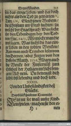 XXXIX. Von der Unbeständigkeit deß Glücks
