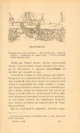 Chapitre XII. Discussion des crédits du Tonkin. - ...
