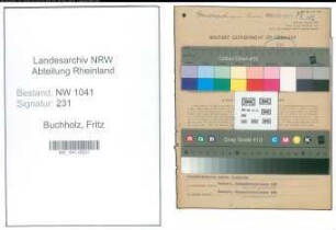 Entnazifizierung Fritz Buchholz , geb. 04.10.1914 (Hilfsaufseher)