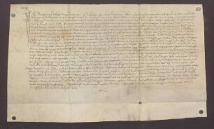 Die Eheleute Bartholomaeus Herkopf leihen vom Stift ULF zu Wertheim 20 Gulden Kapital zu 5 Prozent (20 Tournosen) Zins und verpfänden dafür ihr Haus in der Maingasse zu Wertheim.