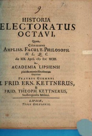 Historia Electoratus Octavi