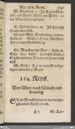 154. Reys. Von Wien nach Villach und Venedig