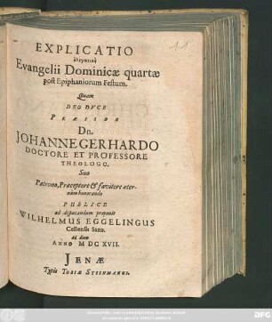 Explicatio elenktikē Evangelii Dominicae quartae post Epiphaniorum Festum