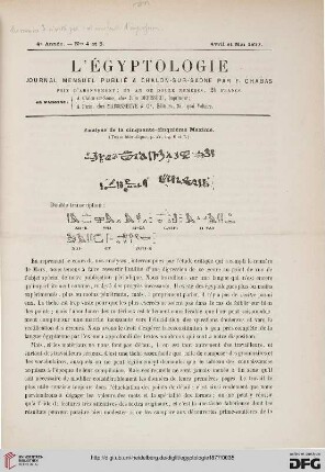 Heft 4 et 5 (Avril et Mai 1877)