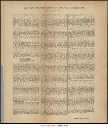 Aus den Fourierbüchern des Schlosses Friedenstein