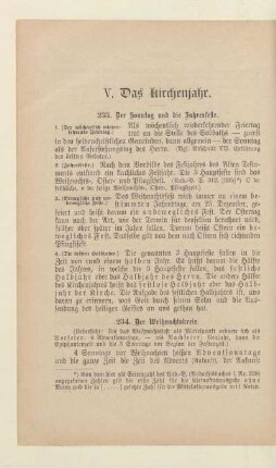 V. Das Kirchenjahr