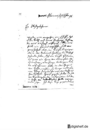 2: Brief von Garlieb Helwig Merkel an Rudolf Zacharias Becker