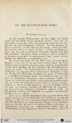 VIII. Die Altchristliche Kunst