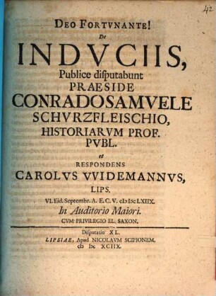 Exercitatio politica de induciis