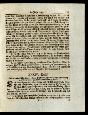 XXXIV. Stück. Rechts-verderbliche Lehre: daß kein Geschencke, ohne mündliche Annehmung oder Acceptation, vor Rechts verbindlich zu achten.