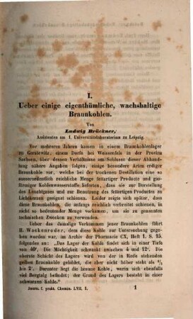 Journal für praktische Chemie : practical applications and applied chemistry ; covering all aspects of applied chemistry. 57. 1852, Heft 1 - 7/8