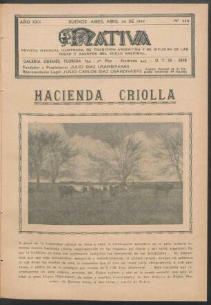 22.1945=Nr. 256: Nativa, 22.1945=Nr. 256