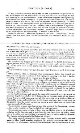 Address by Hon. STEUBEN JENKINS.