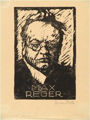 Holzschnitt Max Reger