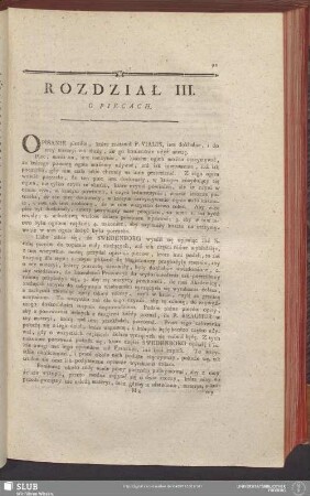 Rozdział III. O Piecach