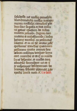 Suffragia (Anfang fehlt)