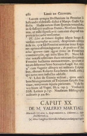Caput XX. De M. Valerio Martiali